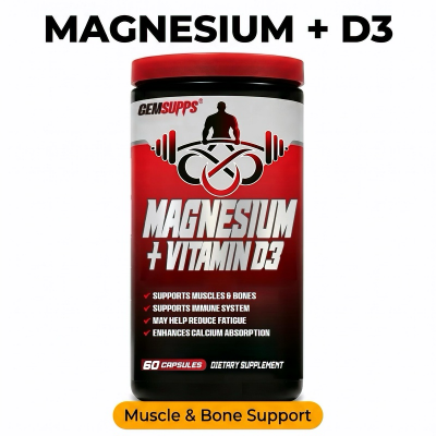 Magnesium + Vitamin D3 Capsules